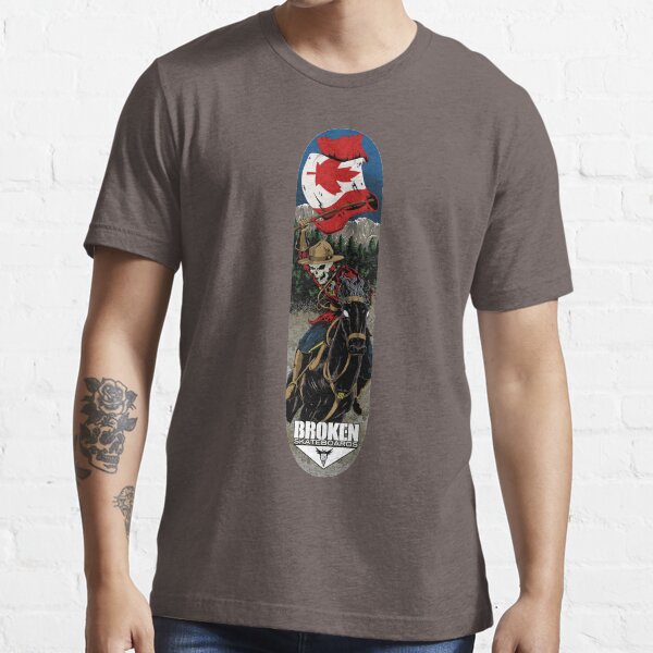 Skeleton Mountie Skateboard Essential T-Shirt