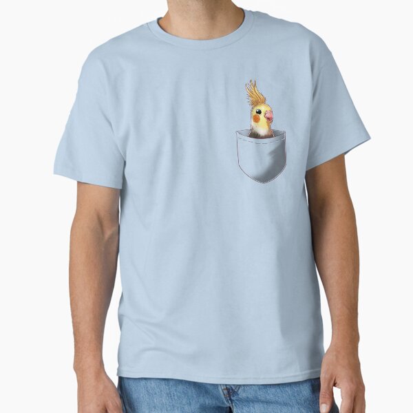 Item preview, Pocket Cockatiel Parrot T-Shirt designed and sold by Purrdemonium.