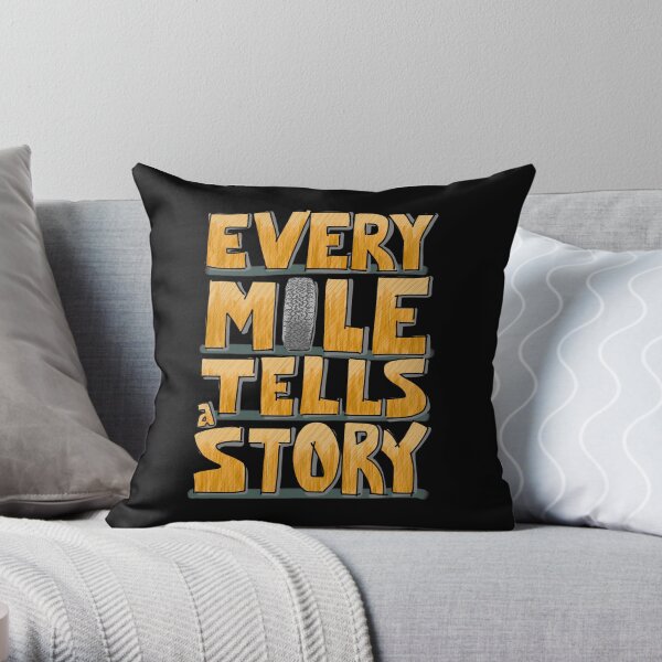 Tire in the Mile Throw Pillow