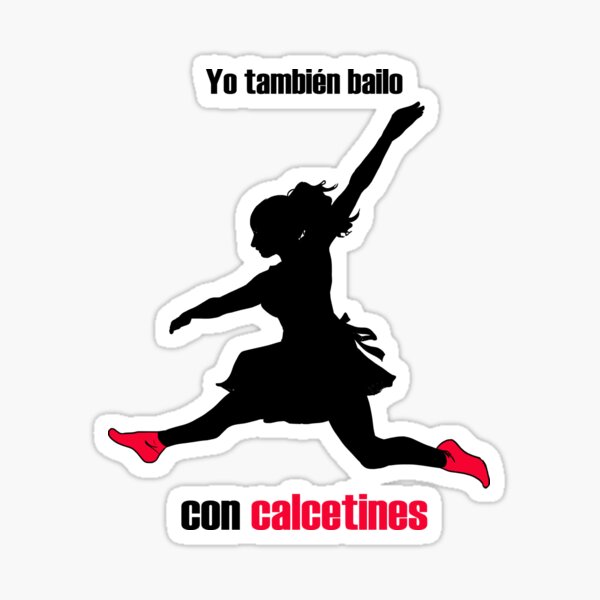 Yo también bailo con calcetines Pegatina