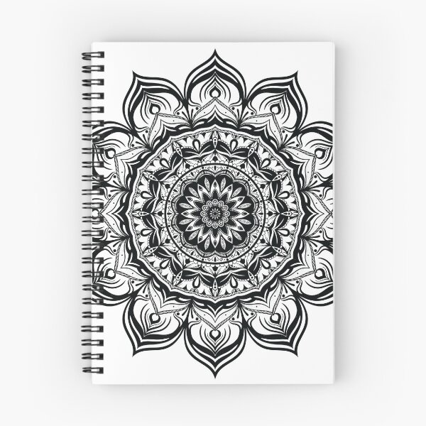 Artikelvorschau, Mandala Tattoo Design in Schwarz entworfen und verkauft von PaperBoatUK.