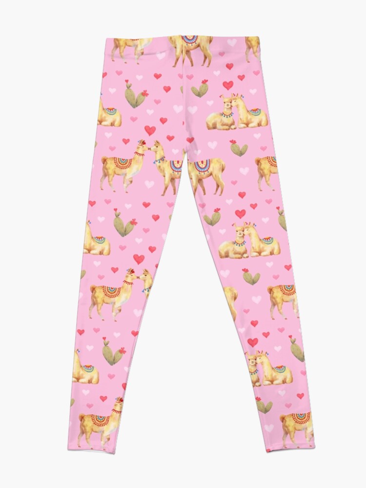 Alternate view of Llamas in llove 2 Leggings