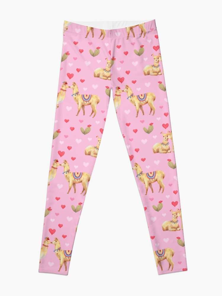 Alternate view of Llamas in llove 2 Leggings