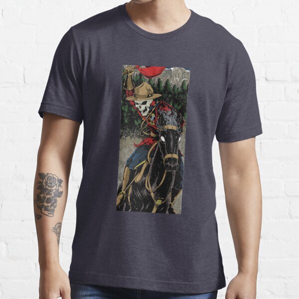 Skeleton Mountie Riding demon horse Essential T-Shirt