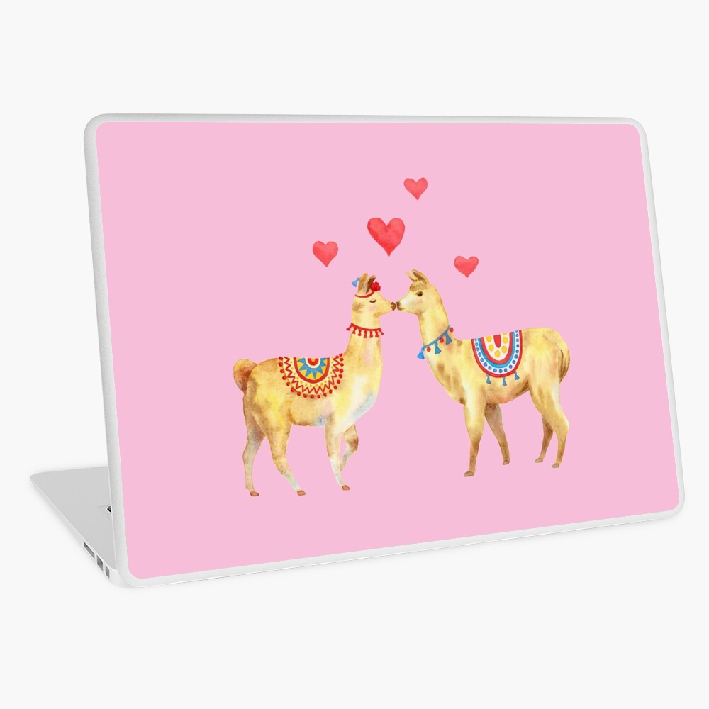 Llamas in llove 1 Laptop Skin