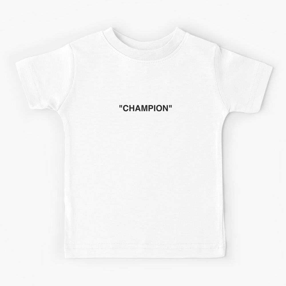 white champion shirt kids