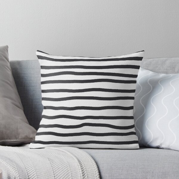 Item preview, Black and White Water Color Lines Skandi designed and sold by LD ART.