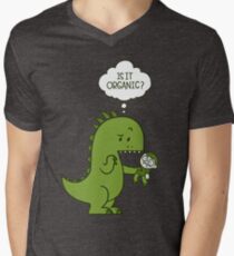 Organic Dinosaur Men's V-Neck T-Shirt