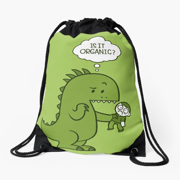 Organic Dinosaur Drawstring Bag