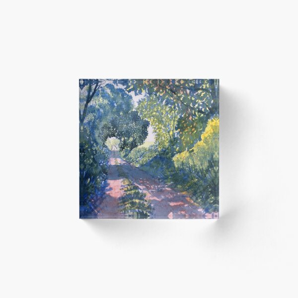 Hockney Trail Tunnel of Trees Acrylic Block