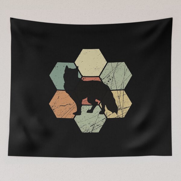 Item preview, Fox foxes vintage retro hexagon designed and sold by Franja2.