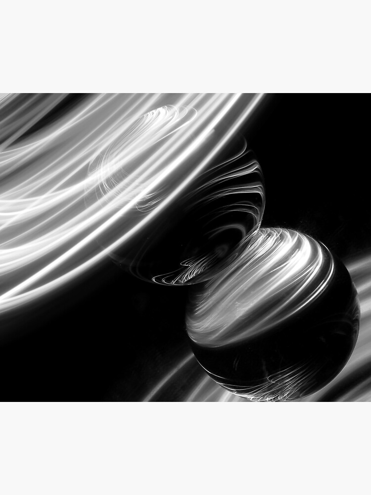 "Original black and white glass ball light painting photography