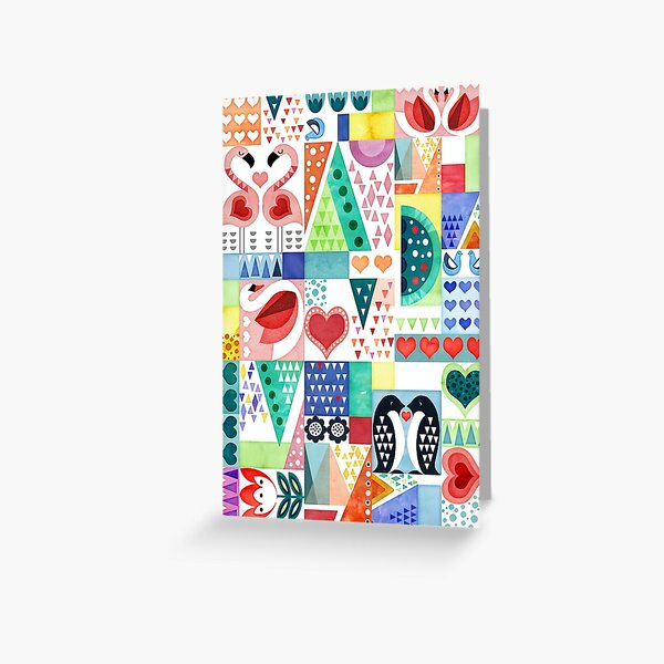 Love birds Greeting Card