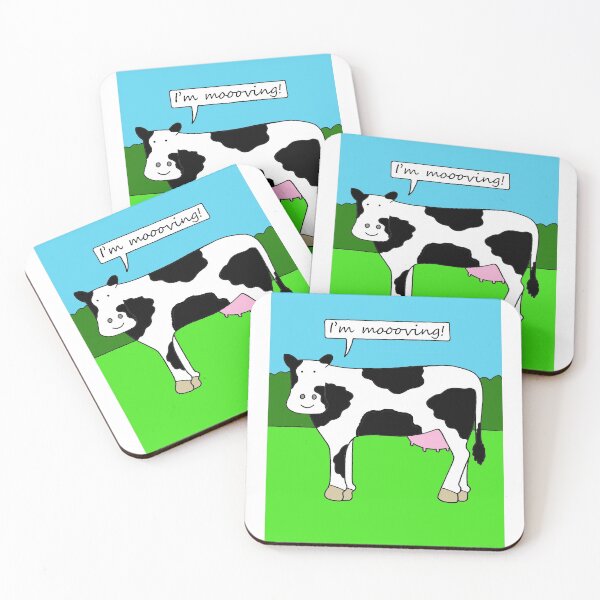 Item preview, I'm Moving New Home House Premises Cartoon Cow designed and sold by KateTaylor.