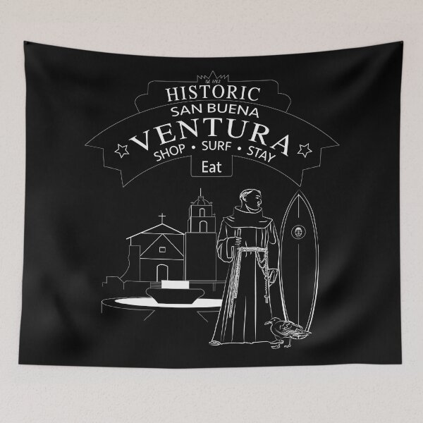 Item preview, Sketches of Ventura, California: The Mission, Father Serra, Downtown Sign, Main Street designed and sold by maggiecuda.