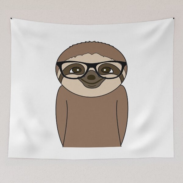 Artikelvorschau, Funny Sloth Geek entworfen und verkauft von Mmastert.