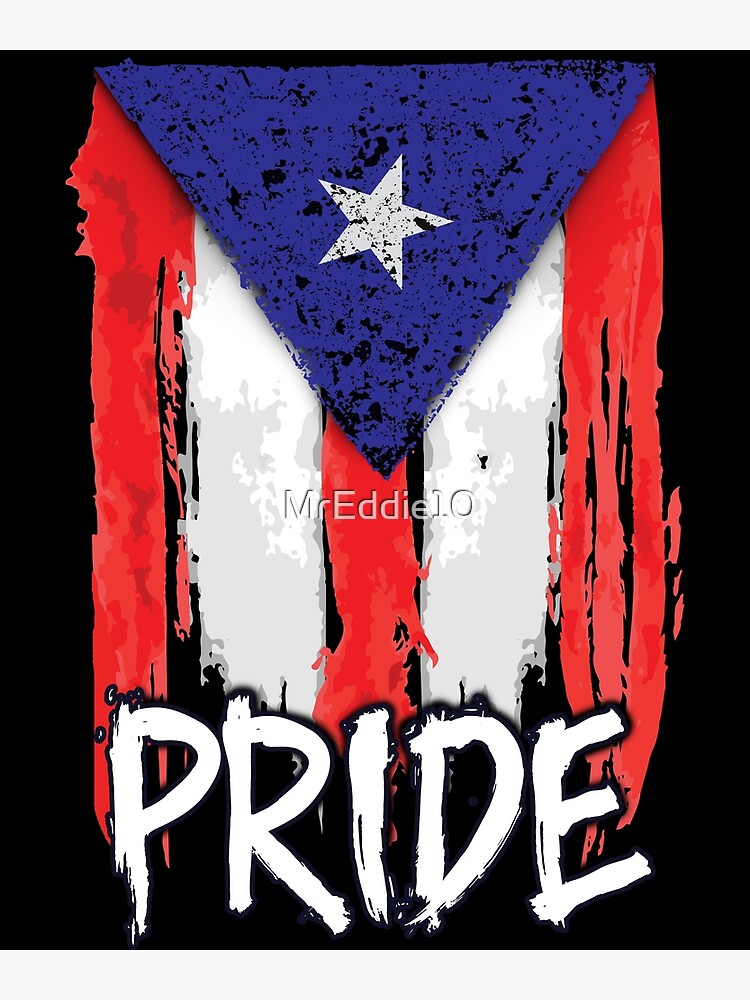 Pride Puerto Rico Shirt Puerto Rico Flag T Canvas Print By Mreddie10 Redbubble 