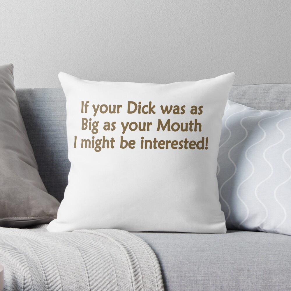 Big Mouth Funny TShirt Epic T-shirt Humor Tees Cool Tee Throw Pillow