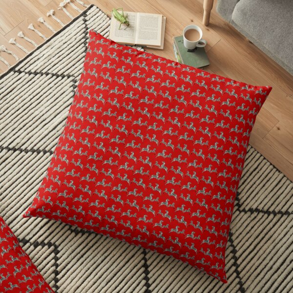 Tenenbaums Zebra Wallpaper Print Floor Pillow