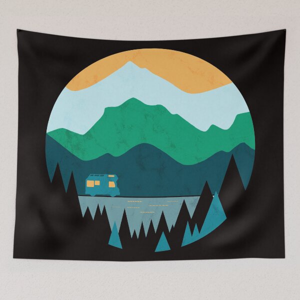 Item preview, Wanderlust Camper Mountains Nature Souvenir Gift designed and sold by Scandi Shop .