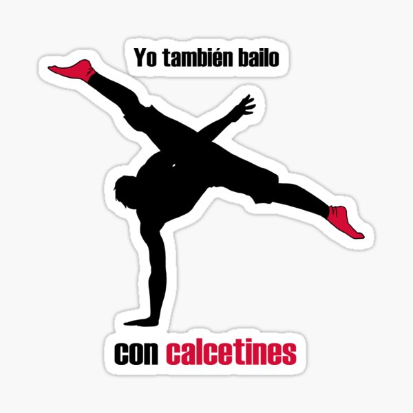 Yo también bailo con calcetines Pegatina