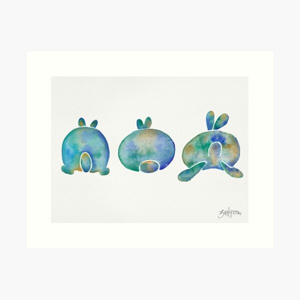 Bunny Butts Art Print