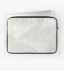 Beige / Light Warm Gray and White Geometric Ink Texture Laptop Sleeve