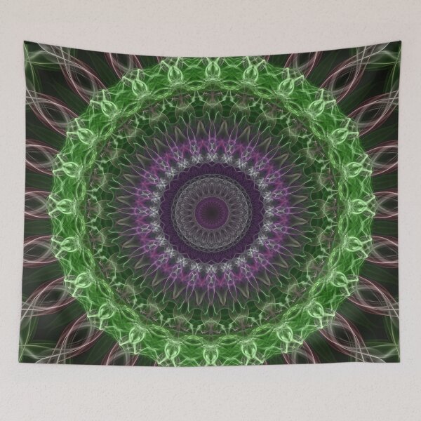 Item preview, Mandala in light green and violet colors designed and sold by JBlaminsky.