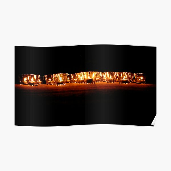 Calling this a row of candles would not be a lie Poster