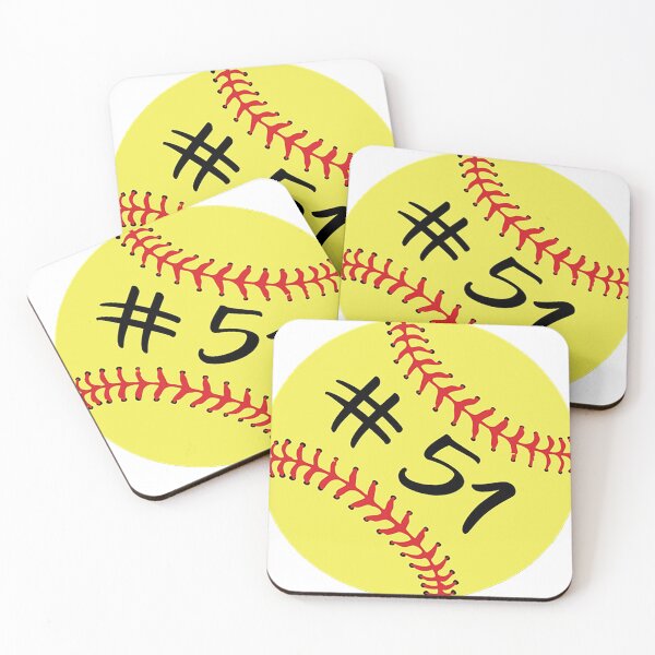 Item preview, Softball Player Jersey No 51 Back Number #51 Ball Sport Sticker Gift designed and sold by theshirtinator.