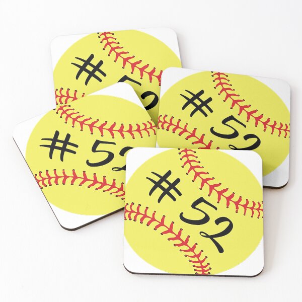 Item preview, Softball Player Jersey No 52 Back Number #52 Ball Sport Sticker Gift designed and sold by theshirtinator.
