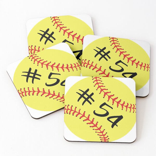 Item preview, Softball Player Jersey No 54 Back Number #54 Ball Sport Sticker Gift designed and sold by theshirtinator.