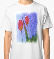 tulip flower drawing Classic T-Shirt
