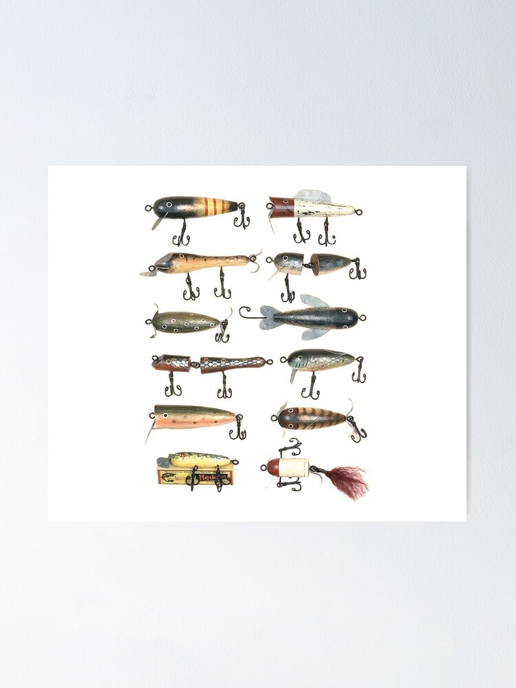 Antique Fishing Lures Poster for Sale by avidfan2000