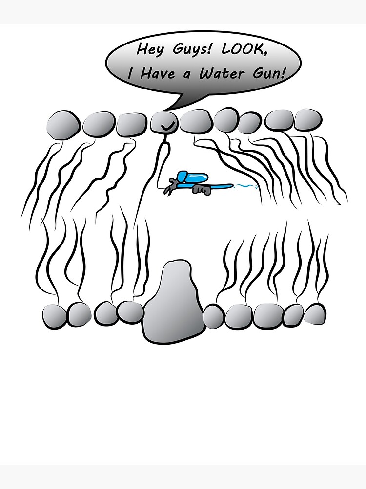 funny-water-gun-in-cell-membrane-poster-for-sale-by-biopositive