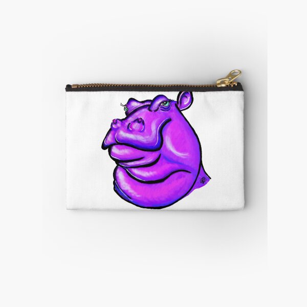 Item preview, Who is fat here? Hippopotamus Hippo purple designed and sold by Raphaela Pohle.