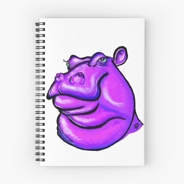 Item preview, Who is fat here? Hippopotamus Hippo purple designed and sold by Raphaela Pohle.