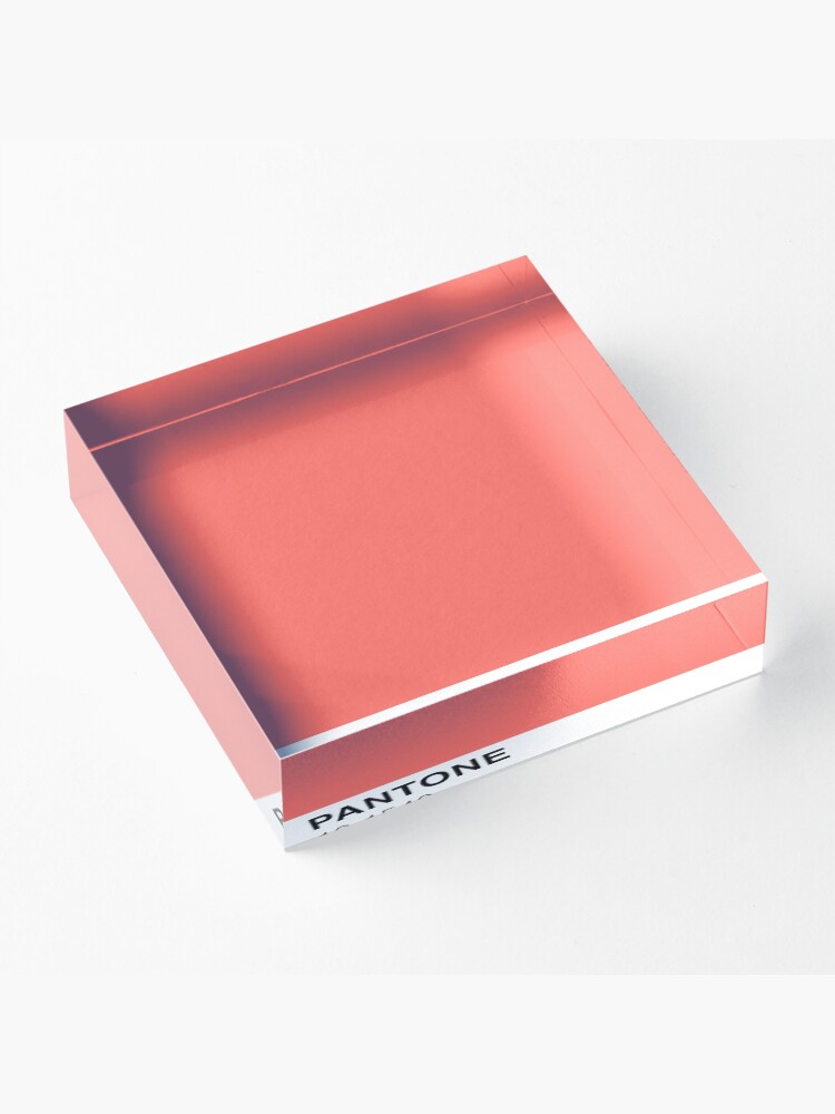 Alternate view of Living Coral Pantone Acrylic Block