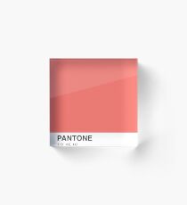 Living Coral Pantone Acrylic Block
