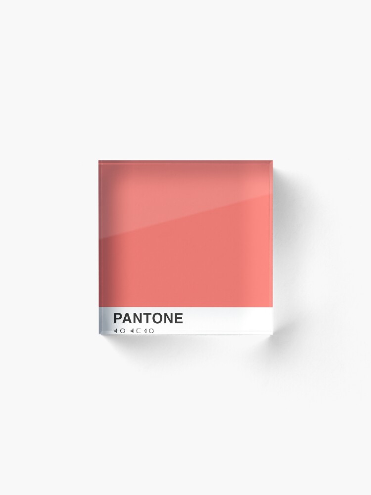 Alternate view of Living Coral Pantone Acrylic Block