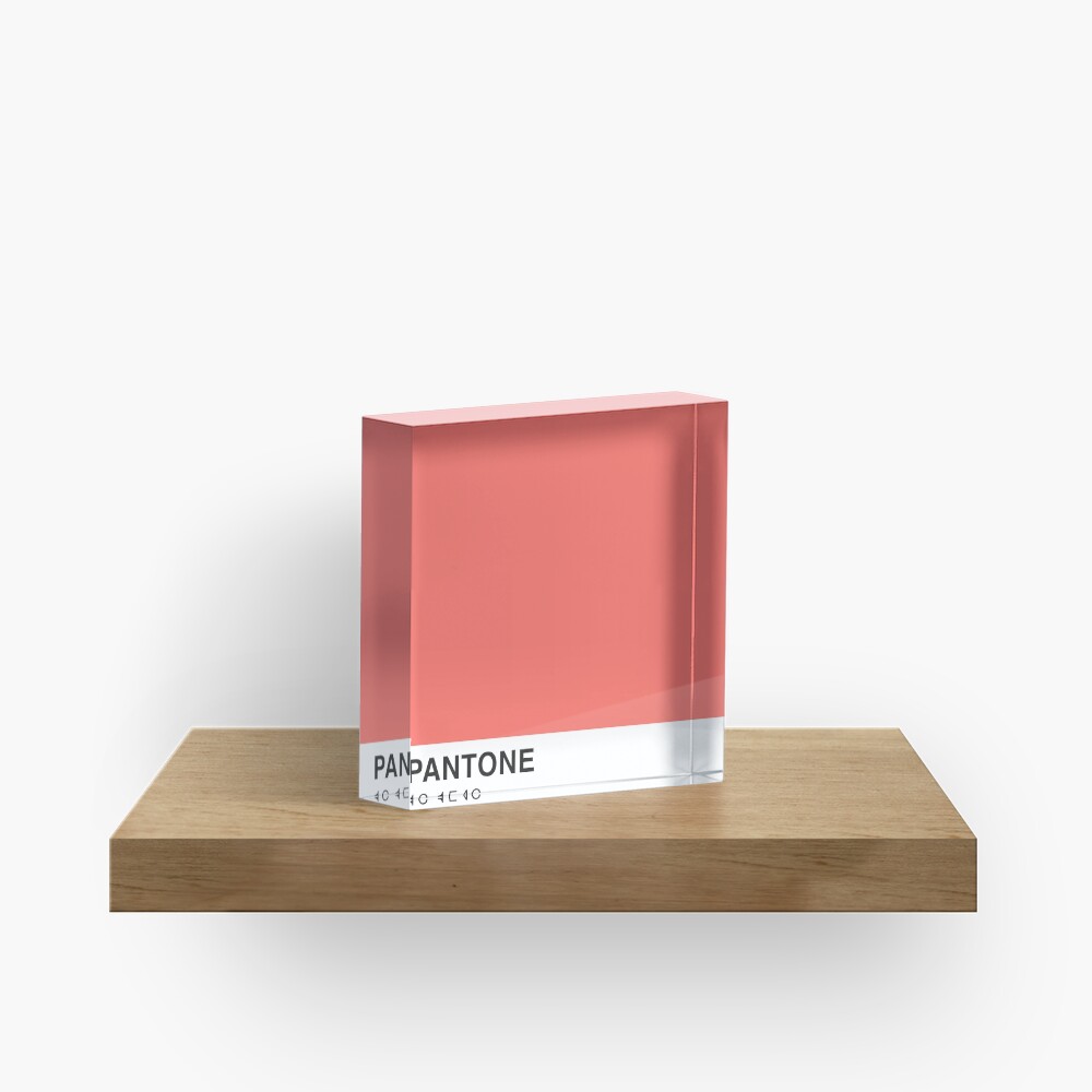 Living Coral Pantone Acrylic Block