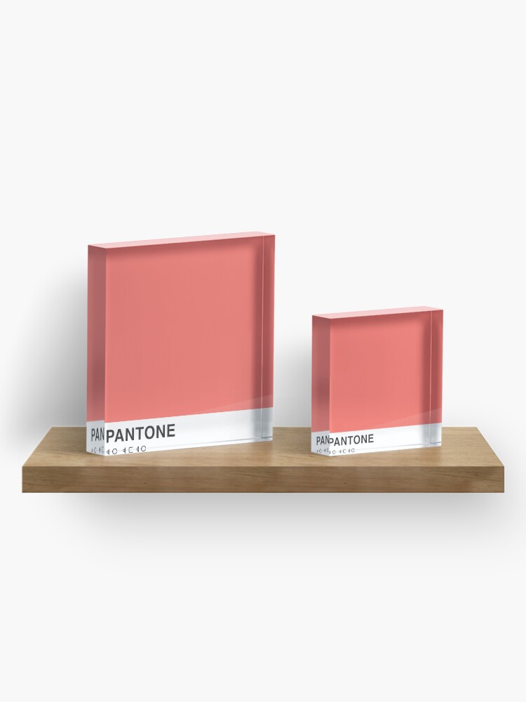 Alternate view of Living Coral Pantone Acrylic Block