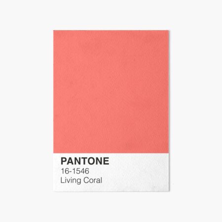Living Coral Pantone Art Board Print