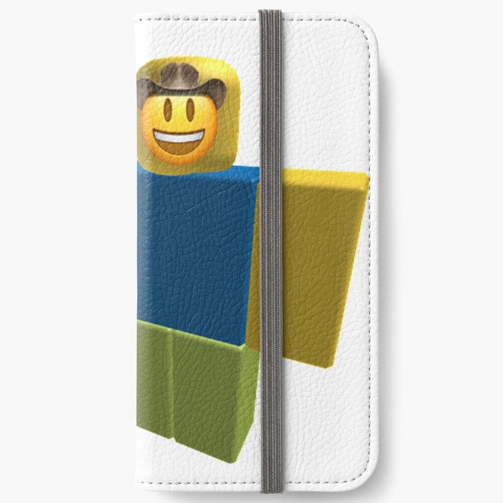 Noob Roblox Oof Funny Meme Dank Iphone Wallet By Franciscoie Redbubble - roblox how to get emojis get robux credit card