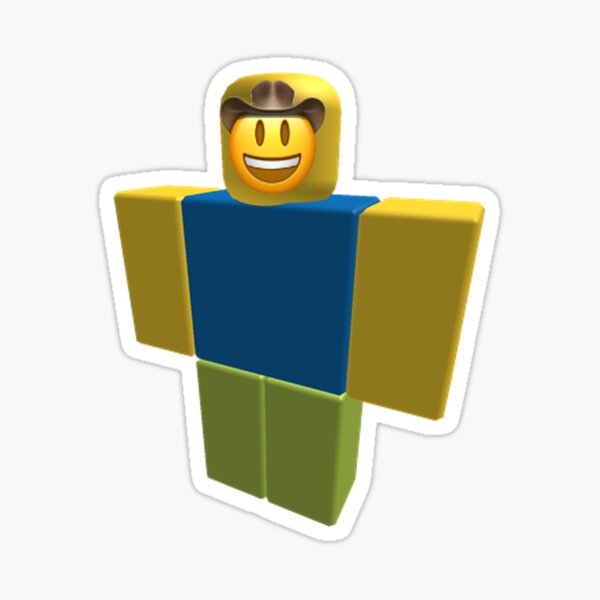 Noob Roblox Oof Funny Meme Dank Sticker By Franciscoie Redbubble - roblox oof emoji robux get