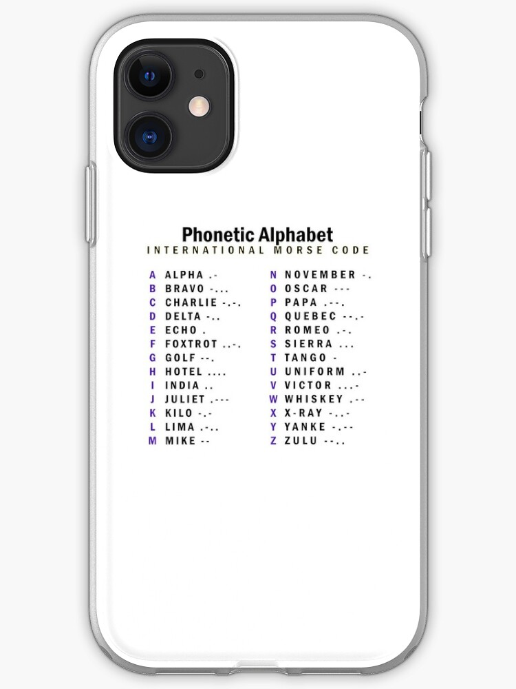 Phonetic Alphabet International Morse Code Iphone Case Cover By Wmskiff Redbubble