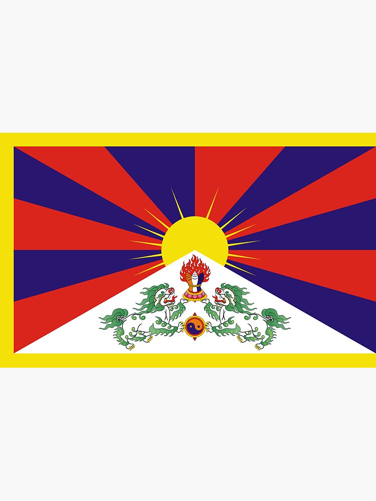 Free Tibet - Tibetan Flag - Peu Rangzen  Sticker