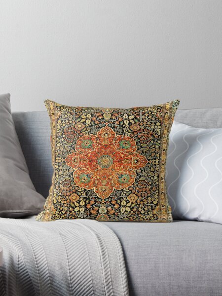 Item preview, Antique Persian Mohtashem Kashan Rug Print designed and sold by Vicky Brago-Mitchell®.