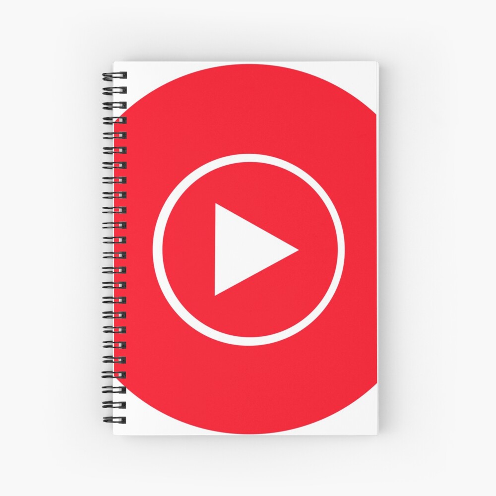 Youtube Music Icon Spiral Notebook By Licensed Redbubble