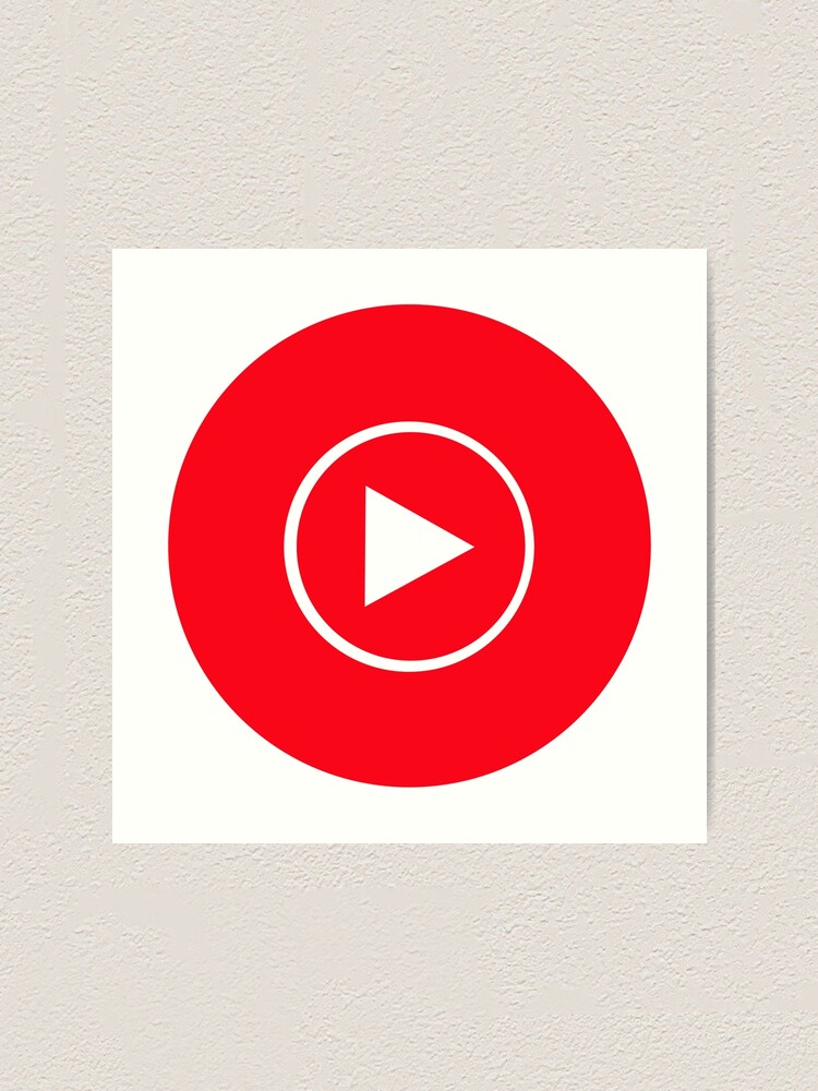 Youtube Music Icon Art Print By Licensed Redbubble